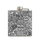 Afsnijdsels in zwart-wit heupfles (Achterkant)