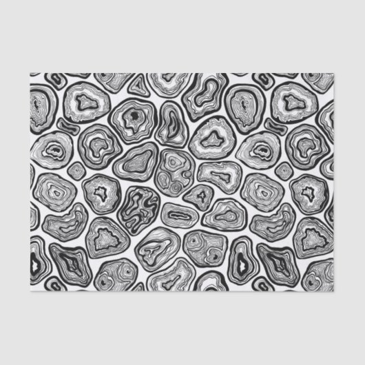 Afsnijdsels in zwart-wit tissuepapier (Voorkant)