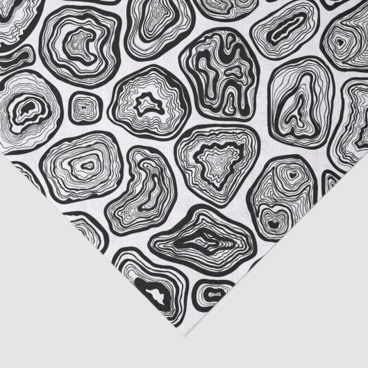 Afsnijdsels in zwart-wit tissuepapier (Detail)