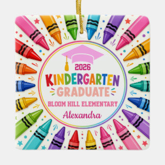 Afsoluter van de kleuterschool met eigen foto en k keramisch ornament