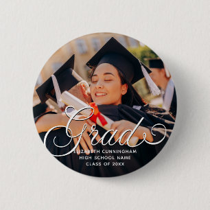 Afsoluterende Eenvoudig Moderne Klas van 20XX Foto Ronde Button 5,7 Cm