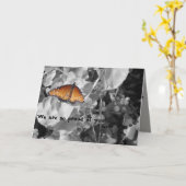 Afsolvent Stelt Je Monarch Vlinder Afstuderen Trot Kaart (Gele Bloem)