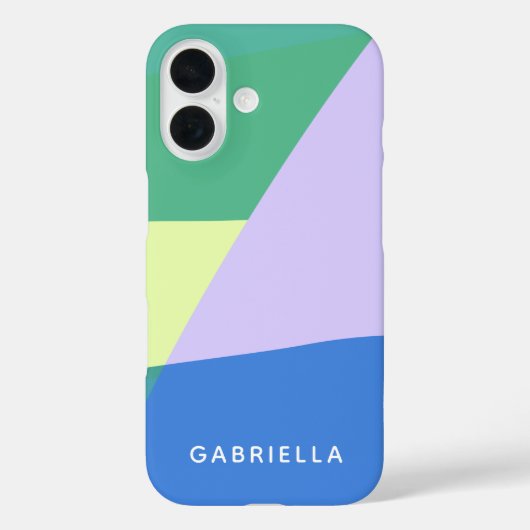 Afspeelbaar Abstract pasta-kleurenblok, persoonlij Case-Mate iPhone Case (Achterkant)