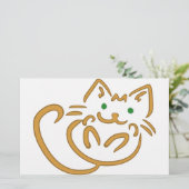 Afspeelbaar Kat Briefpapier (Staand voorkant)