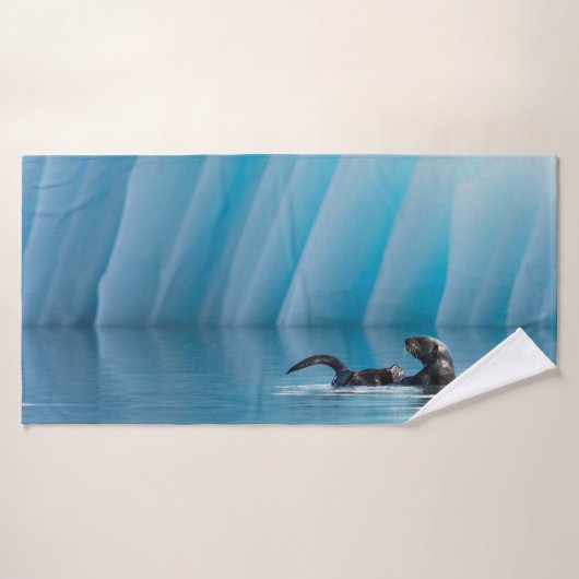 Afspeelbaar Zee Otter Badhanddoek (Badhanddoek)