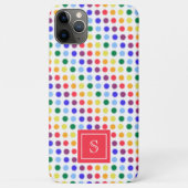 Afspeelbare regenboogpoka Dots gepersonaliseerd mo Case-Mate iPhone Case (Achterkant)