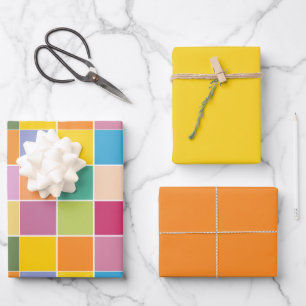 Afspeelbare Springtime Checkers die papierbladen o Inpakpapier Vel