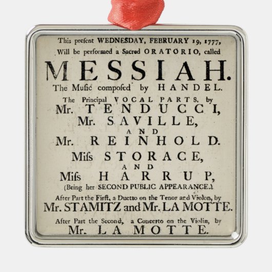 Afspeelbrief adverteren prestaties metalen ornament (Voorkant)