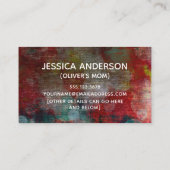 Afspeeldatum Kaart rode lettertype Contactkaartje (Achterkant)