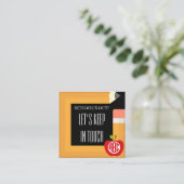 Afspeeldatum school uit vierkante visitekaartje (Staand voorkant)