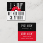 Afspeeldatum van Fun Child Vierkante Visitekaartje (Voorkant / Achterkant)