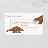 Afspeeldatum van kind Pangolin Visitekaartje (Voorkant)