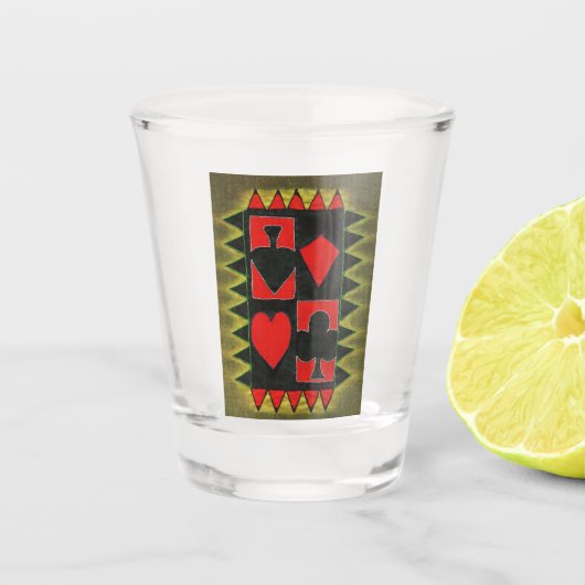 Afspeelkaart Shot Glas (Voorkant)