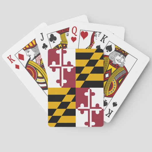 Afspeelkaarten met vlag van Maryland Speelkaarten (Achterkant)