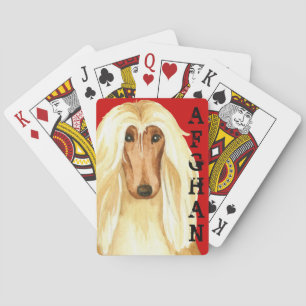 Afspeelkaarten voor Afghaanse Houndkleurenblok Pokerkaarten