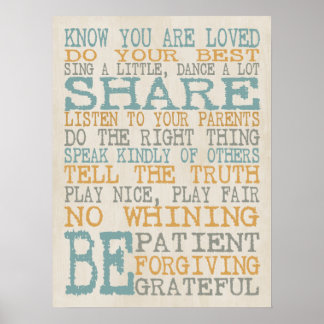 Afspeelkamerregels Poster