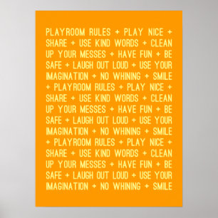 Afspeelkamerregels Poster