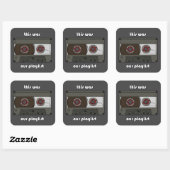  afspeellijst vierkante sticker (Vel)