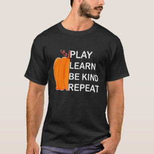 Afspelen Leer Soort herhaling Oranje dag van eenhe T-shirt
