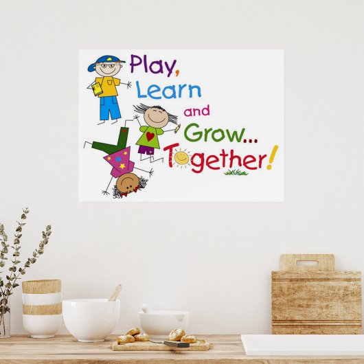 Afspelen, leren en groeien... Samen Poster (Keuken)