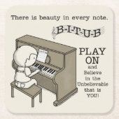 Afspelen op vierkante kartonnen onderzetter (Voorkant)