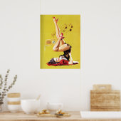  afspelen radio omhoog poster (Keuken)