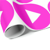 Afspelen - roze pictogram cadeaupapier (Rol Hoek)