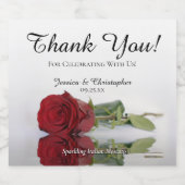 Afspiegeling van het Roodrode Roodhuwelijk Sparkling Wijnetiket (Enkel label)