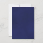 Afspiegeling van Navy Blue Roos Change Wedding Pla Save The Date (Achterkant)