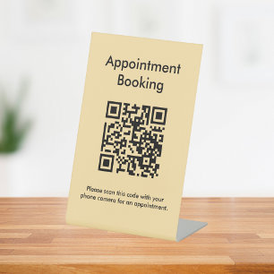 Afspraak reserveren QR-code Reclamebord Met Voetstuk