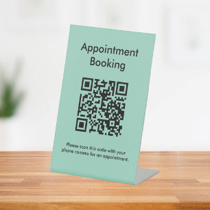Afspraak reserveren QR-code Reclamebord Met Voetstuk