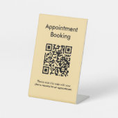 Afspraak reserveren QR-code Reclamebord Met Voetstuk (Voorkant)