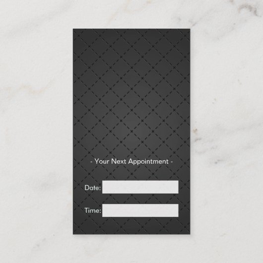 Afspraak van Haarstylist - Retro Black and White Afsprakenkaartje (Achterkant)