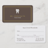 Afspraak voor afgeronde bruine Lijsten tand Afsprakenkaartje (Voorkant / Achterkant)