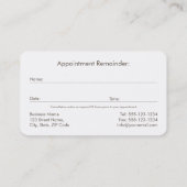 Afspraak voor afgeronde bruine Lijsten tand Afsprakenkaartje (Achterkant)