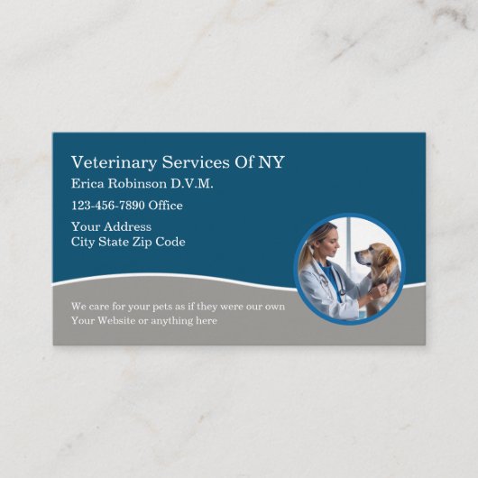 Afspraak voor dierenartsenzorg visitekaartje (Voorkant)