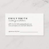 Afspraak voor stylist tools afsprakenkaartje (Achterkant)