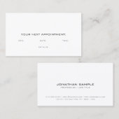 Afspraakherinnering Elegant Modern Slank Plain Afsprakenkaartje (Voorkant / Achterkant)