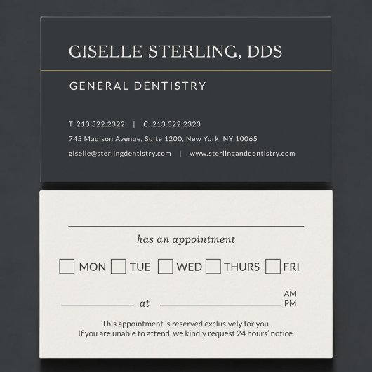 Afspraakherinnering tandarts praktijk afsprakenkaartje