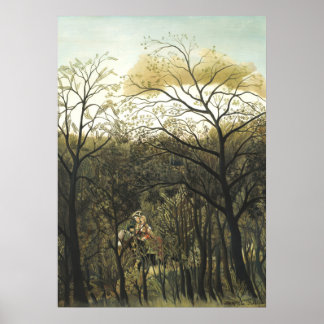 Afspraakje in het bos, Henri Rousseau Poster