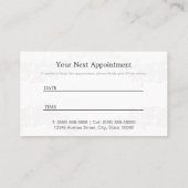 Afspraakkaart - Elegant  Zilveren Damask Afsprakenkaartje (Achterkant)