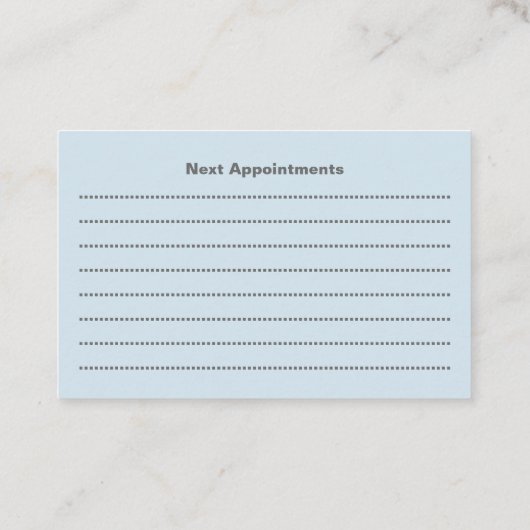 Afspraken rijschool visitekaartje (Achterkant)