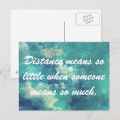 Afstand betekent zo weinig briefkaart (Voorkant / Achterkant)