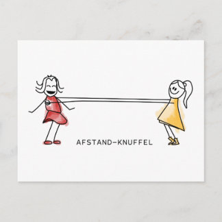 Afstand-Knuffel Briefkaart