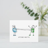 Afstand-Knuffel Briefkaart (Staand voorkant)