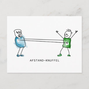 Afstand-Knuffel Briefkaart