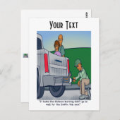 Afstand leren briefkaart (Voorkant / Achterkant)