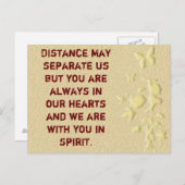 Afstand mag ons scheiden-ansichtkaart briefkaart (Voorkant / Achterkant)