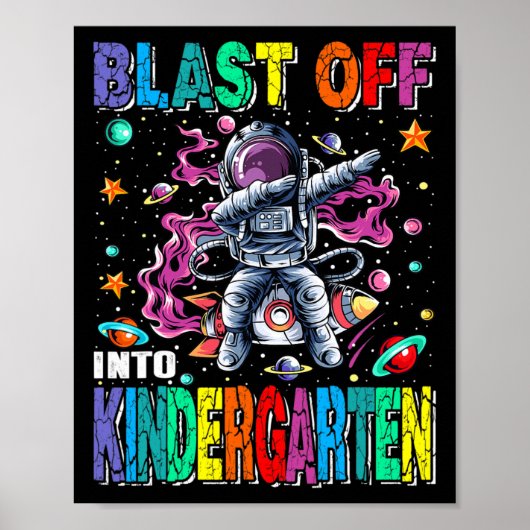 Afstand naar school in kindergarten poster (Voorkant)