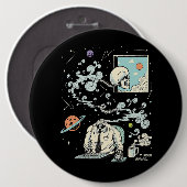 Afstand van ADHD-skelet 61 Ronde Button 6,0 Cm (Voorkant /achterkant)